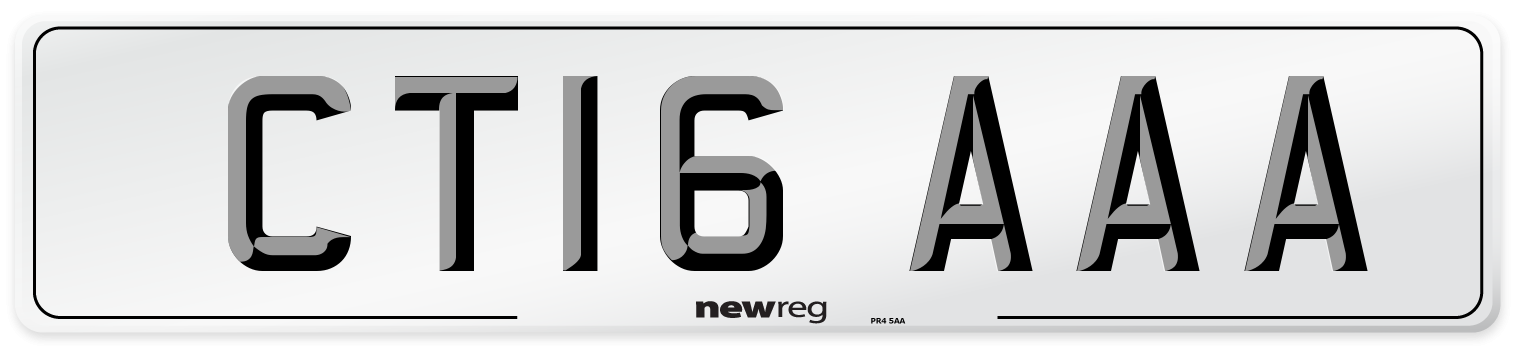 CT16 AAA Number Plate from New Reg